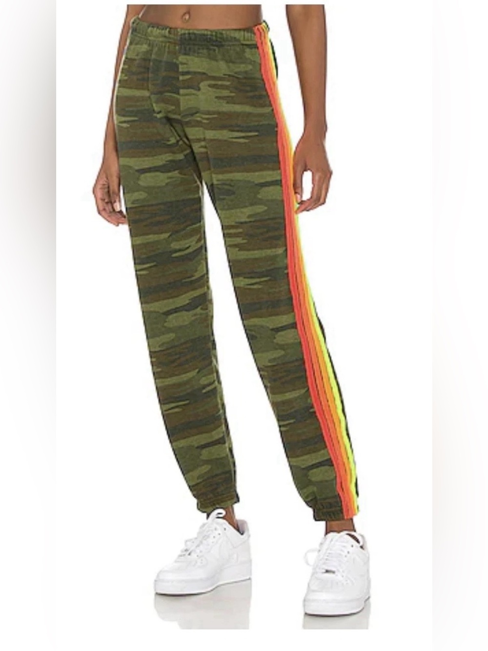 AVIATOR NATION 5 stripe jogger lounge Camo Pants Womens Size Small